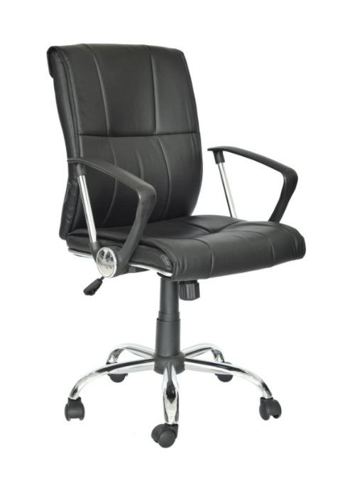 SILLA DE OFICINA GERENCIAL ERGONÓMICA OV-JOY CUERO  NEGRO